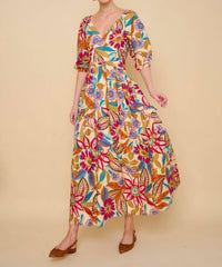 Flora Bea Giulio Dress in sunce - women's dress - alternate view