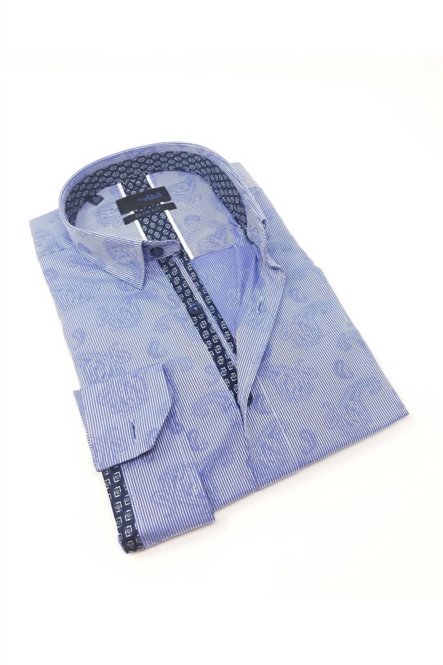 Eight X - Paisley Jacquard Long Sleeve Button Down Shirt