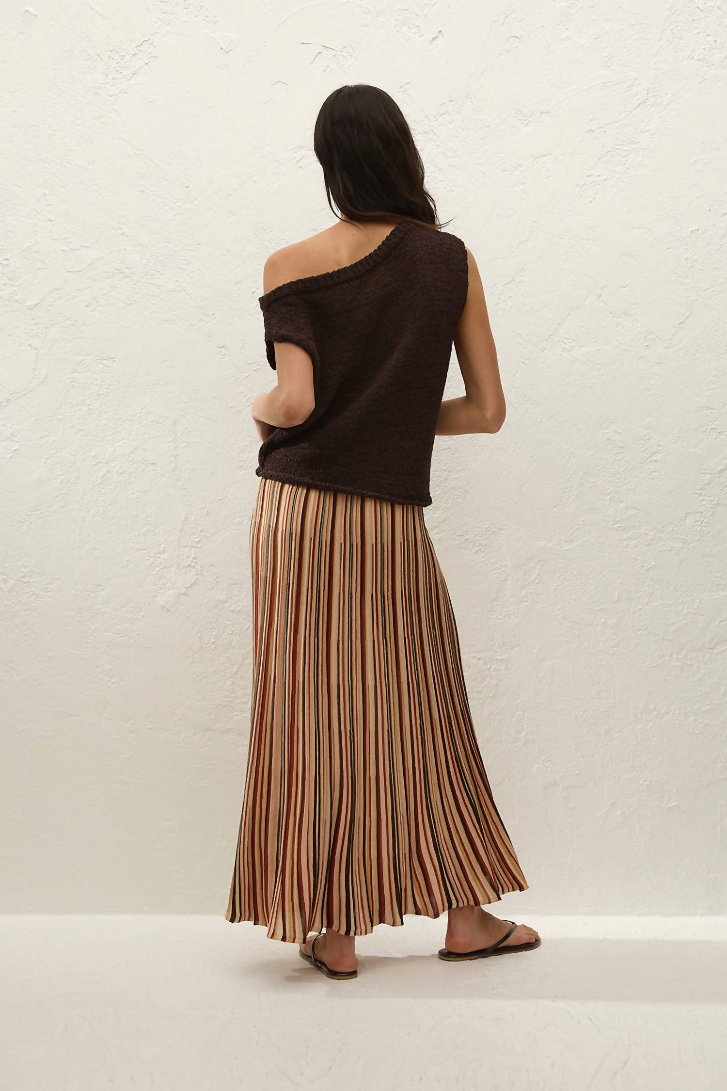 FAITHFULL THE BRAND Iden Maxi Skirt in murano stripe - women's skirt - alternate view