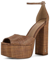 Sam Edelman - Women's Kori Ankle Strap Peep Toe Platform Heeled Fashion Sandals