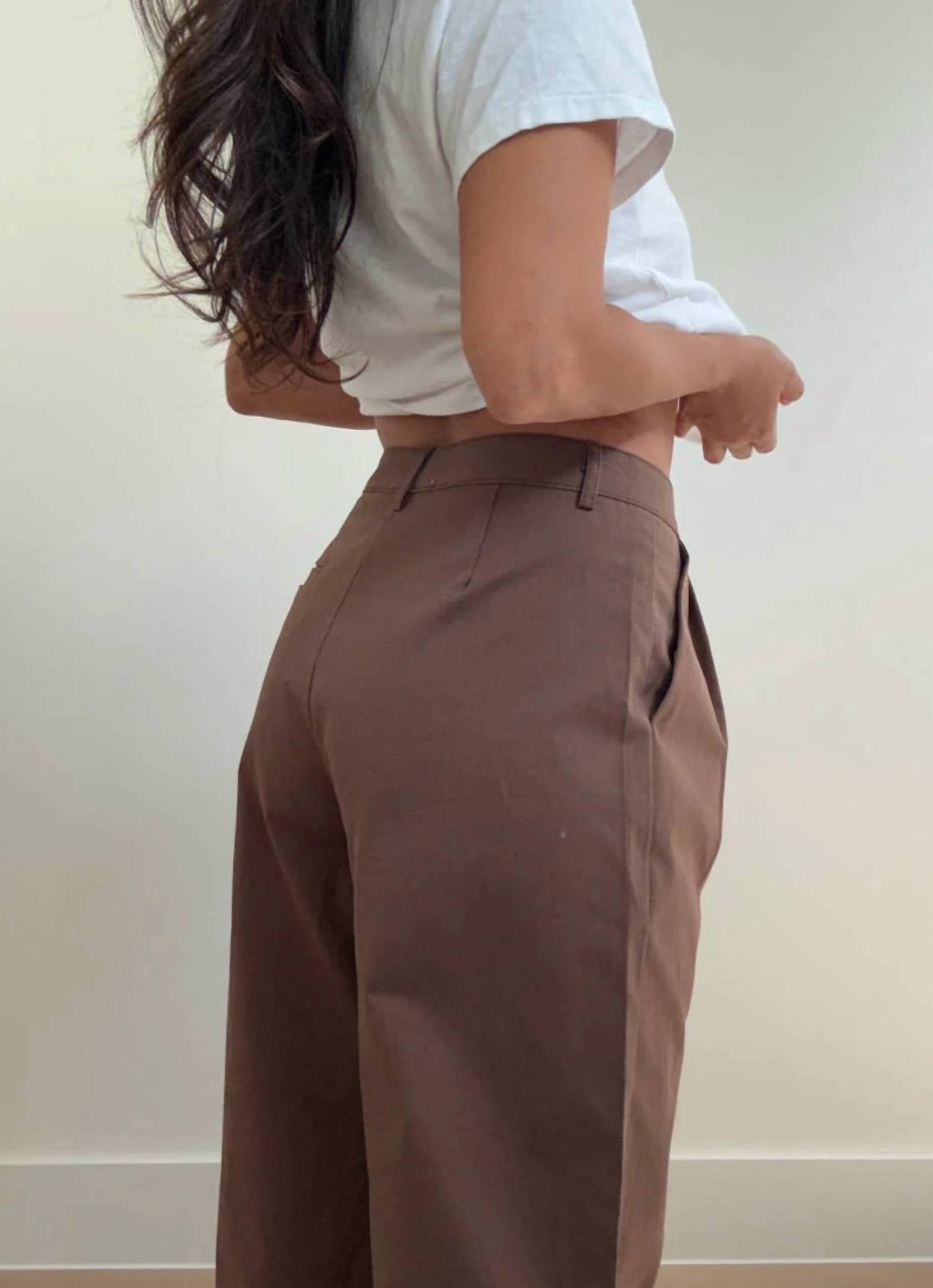 Et Clet Kalli Relaxed Fit Trousers in brown - women's pants - view 5