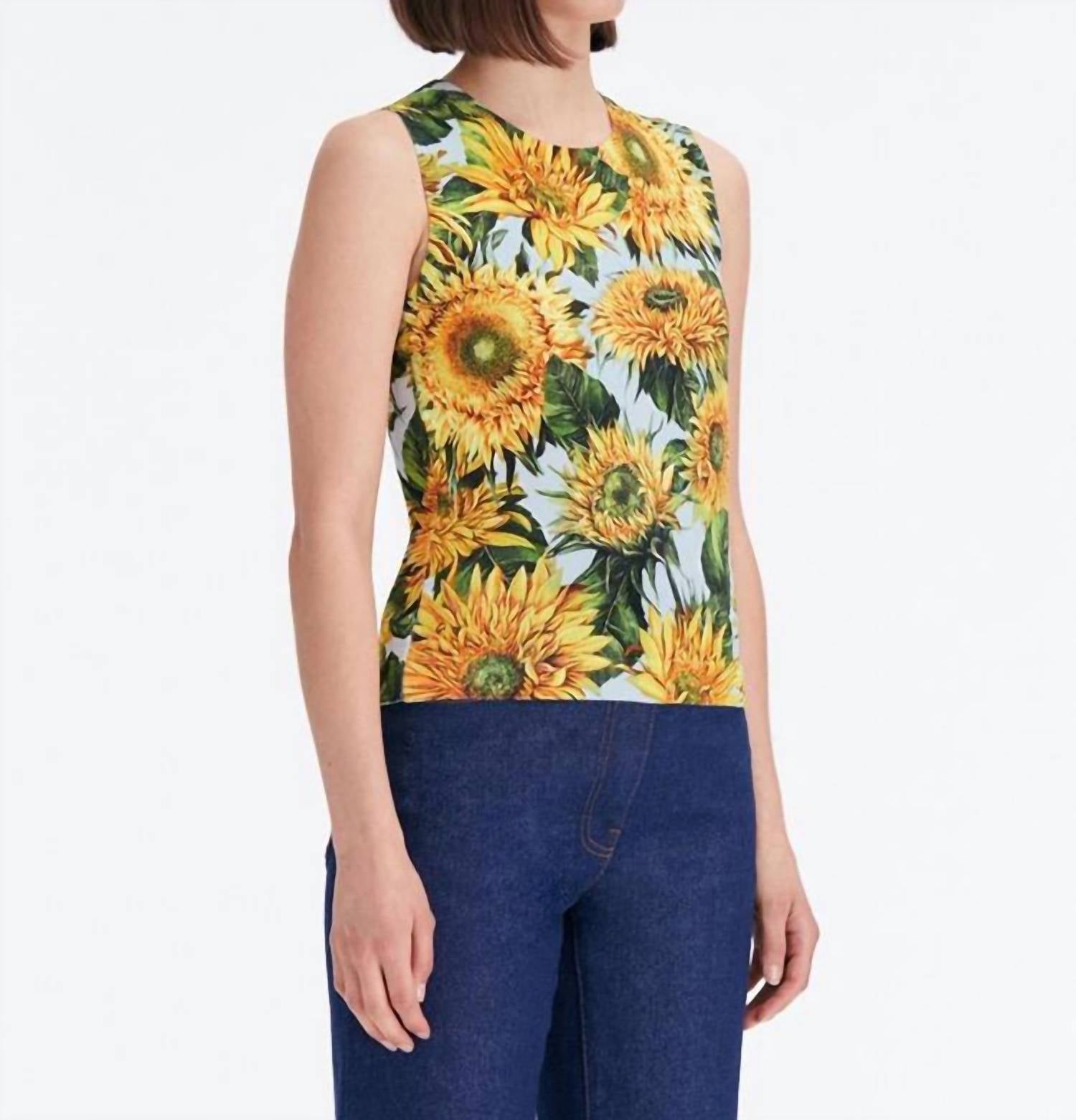 Oscar De La Renta - Sunflower Printed Tank