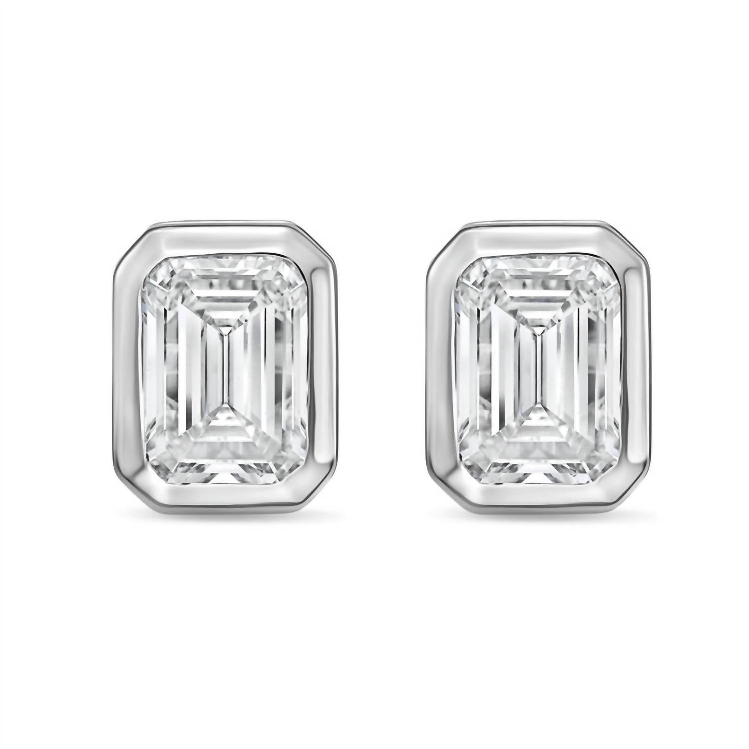 Diana M Jewels - Women's Emerald Lab-grown Diamond Stud Earrings (5.00 Tcw) - Statement