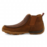 TWISTED X Men's Chelsea Driving Moc Shoes in brown - men's loafer - detail view