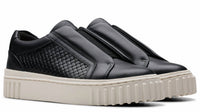 Clarks Women's Mayhill Bay Shoe in black leather - women's sneaker - alternate view