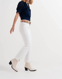 Q2 - Cameron Cropped Flare Jean With Raw Hem