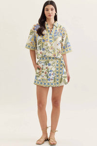 Entrousa - Botanical Print Short Sleeve Top