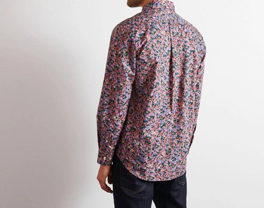 Eden Park - Poplin Polo Shirt With A Floral Detail