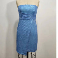 Rosa Clothing - Strapless With High Faux Wrap Mini Dress
