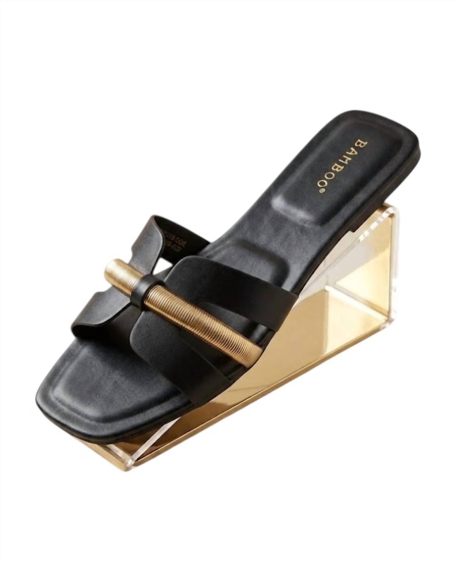 Bamboo Women's Lux Day Out Sandal in black - women's sandal
