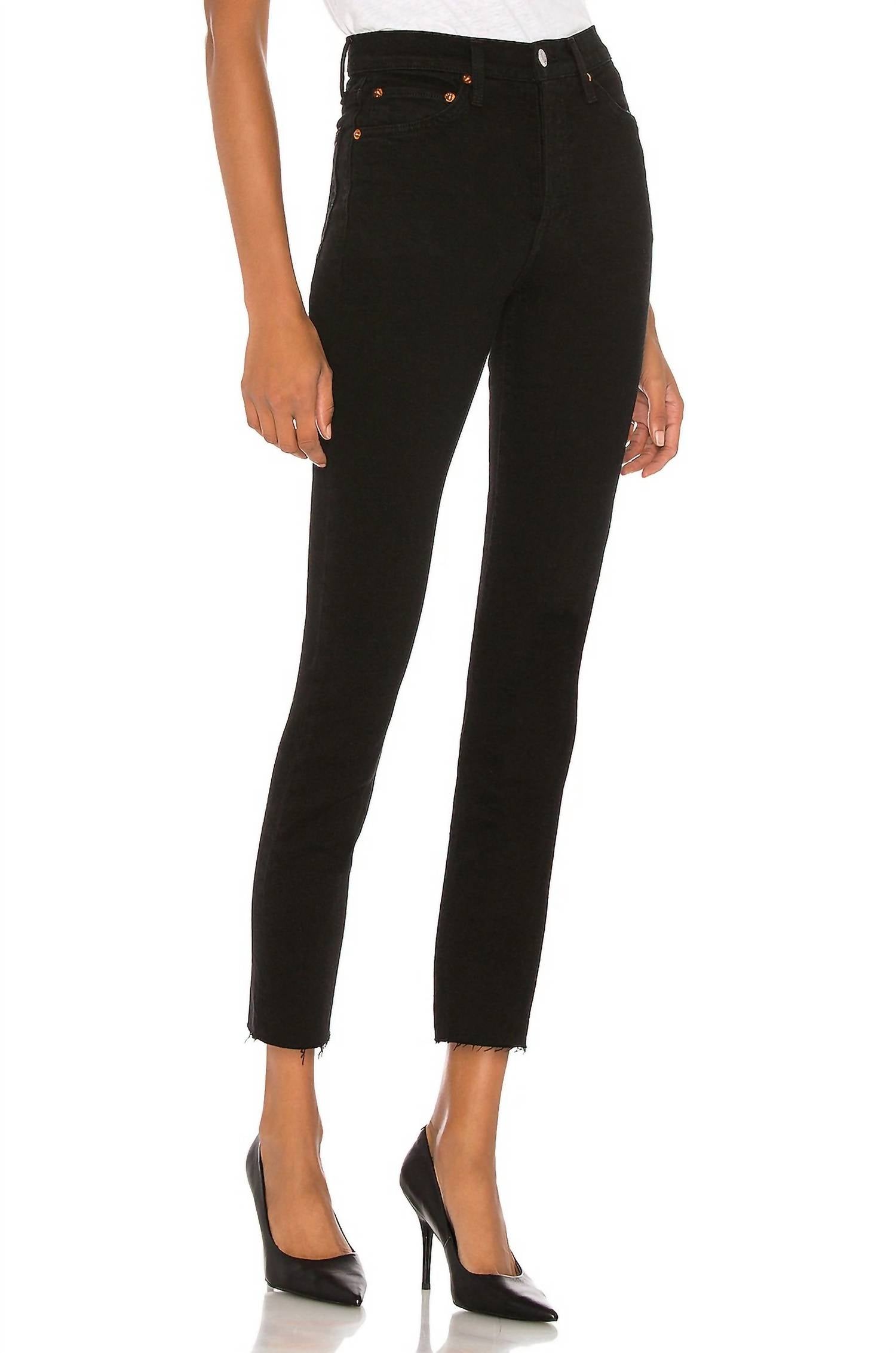 Re/Done - High Rise Ankle Crop Jeans