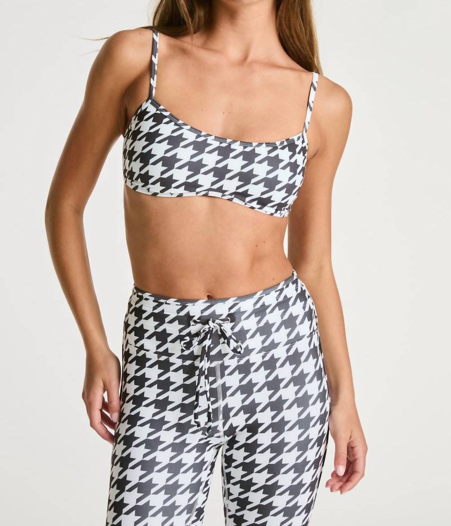 YEAR OF OURS Sport Monica Bra in houndstooth - women's intimate