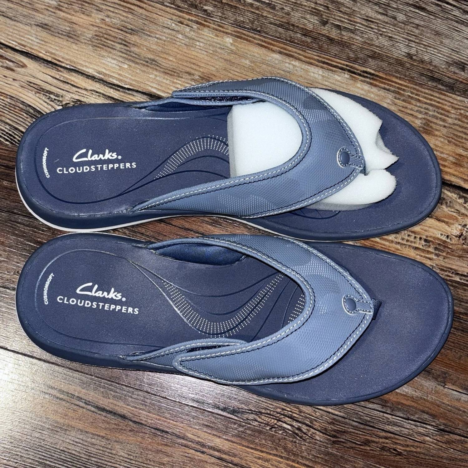 Clarks Women's Glide Post Sandals in denim blue - women's sandal