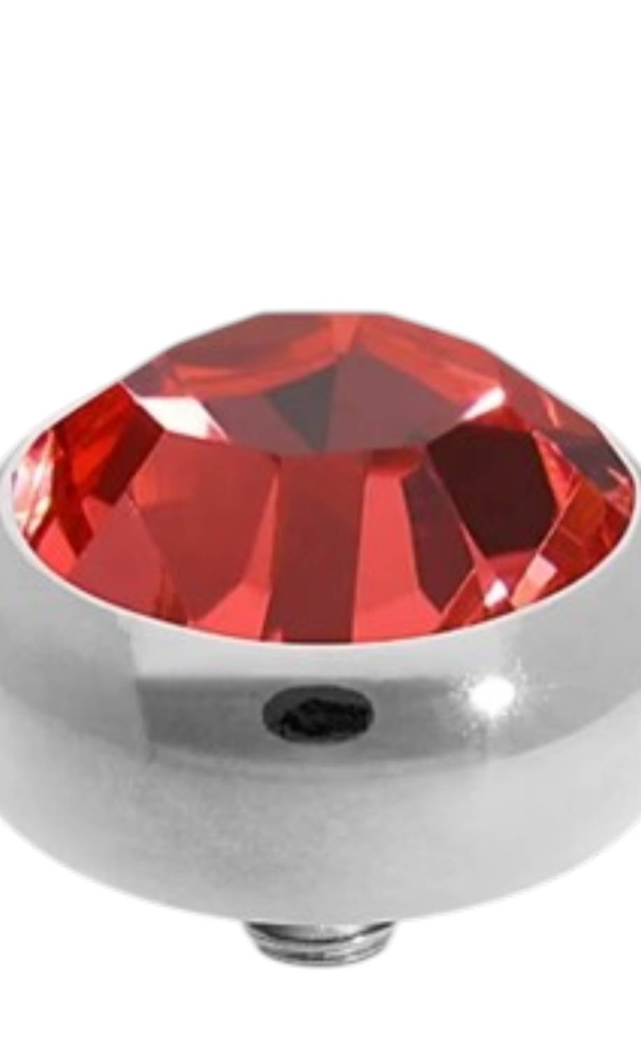 Qudo Women's Sesto 10mm Jewelry Topper in padparadscha silver - women's jewelry - detail view