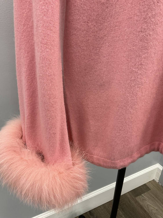 Incashmere - CASHMERE SWEATER WITH FOX CUFFS