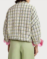 ESSENTIEL ANTWERP Jayden Jacket in basil smash - women's jacket - detail view