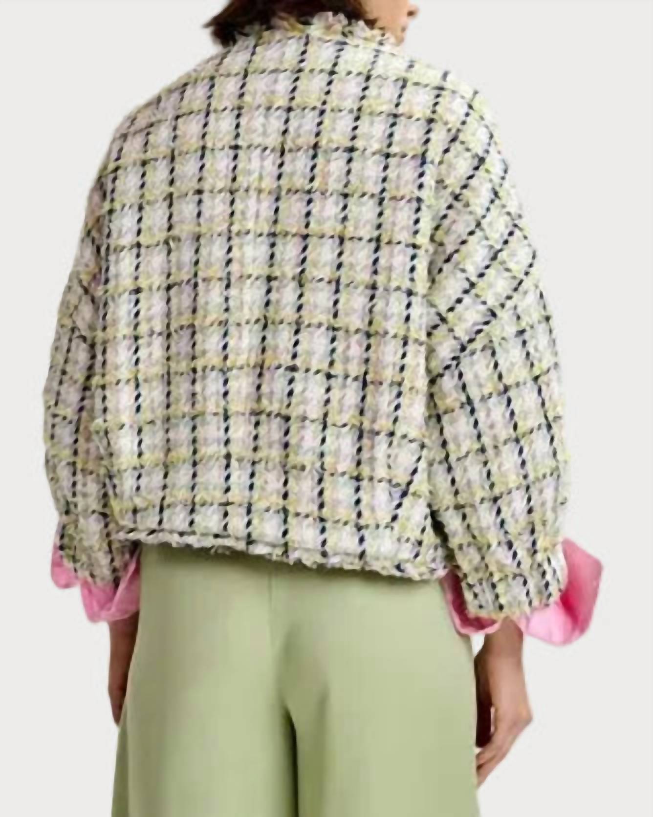 ESSENTIEL ANTWERP Jayden Jacket in basil smash - women's jacket - detail view