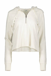 Bobi - Women's Half Zip Crop Hoodie