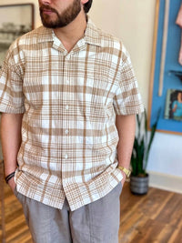 Original Madras Trading Company - Cuban Short Sleeve Plaid Shirt