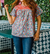 Layerz Clothing - Embroidered Floral Top