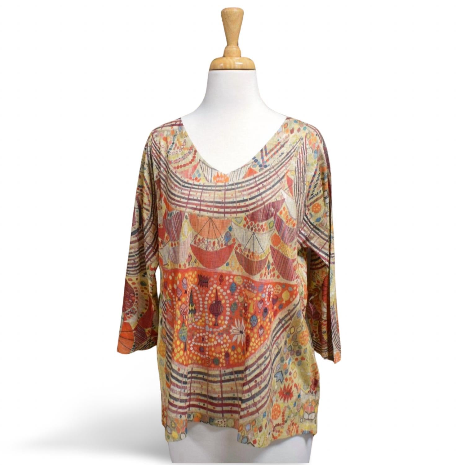 Inoah - Women's Henna V-neck Top