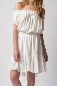 Nsf - Niara Short Sleeve Peasant Dress