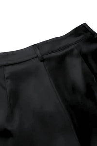The Cotton Brand - Meredith Double-Breasted Satin Blazer and Pant Set