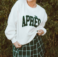 Panache Apparel Apres All Day Long Sleeve Sweatshirt in white - women's top - alternate view