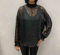 The Korner - Polka Dot Sheer Blouse