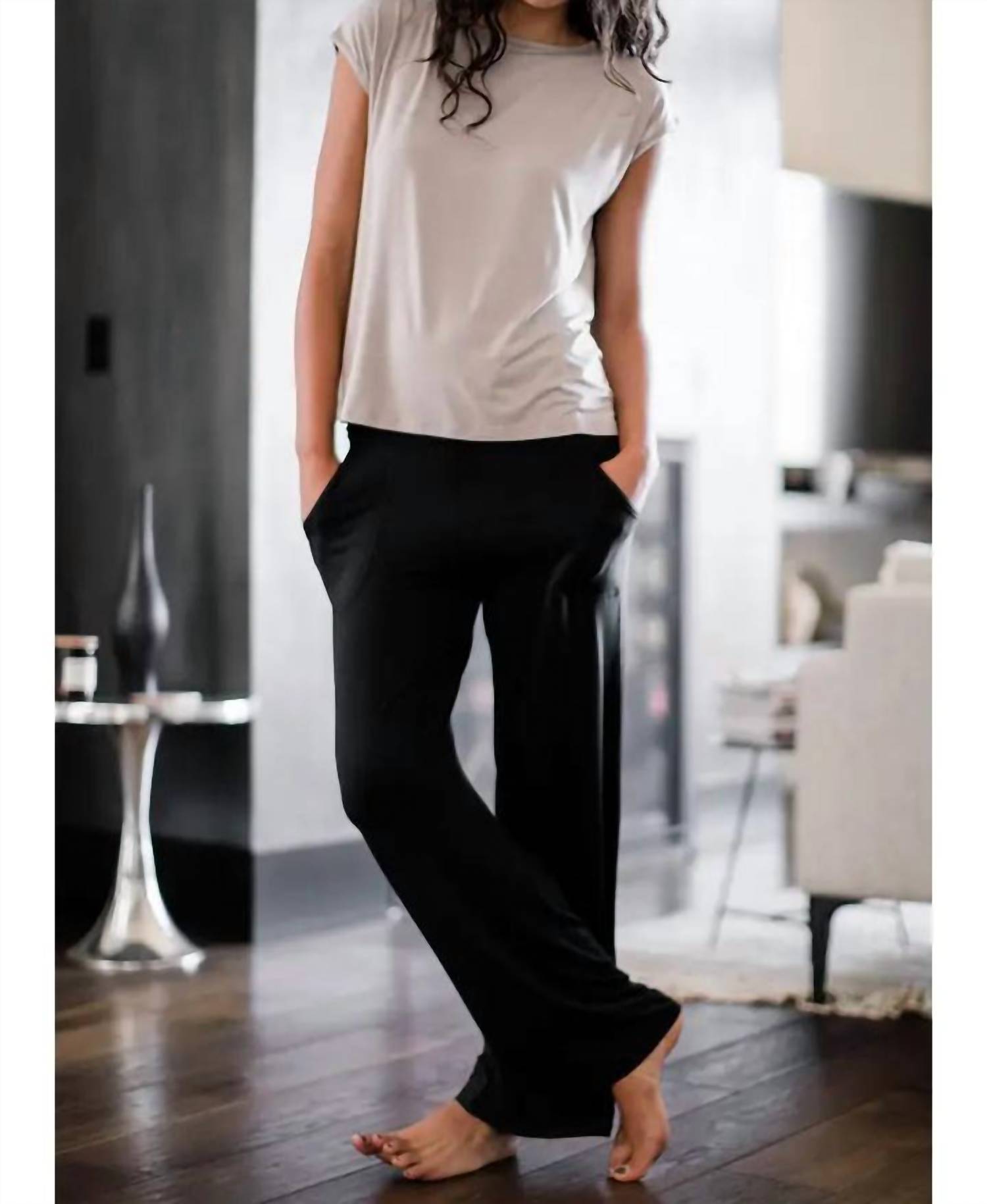 Yala - Kayla Wide Leg Foldover Waist Organic Bamboo Pant