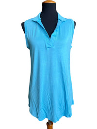 Heimish Usa - Mandarin Collar Sleeveless Top