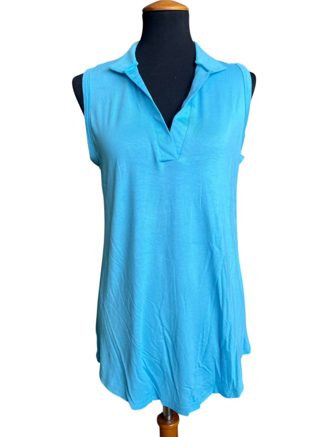 Heimish Usa - Mandarin Collar Sleeveless Top