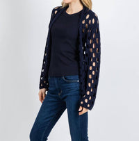 Olivia By Habitat - Open Weave Layering Cardigan