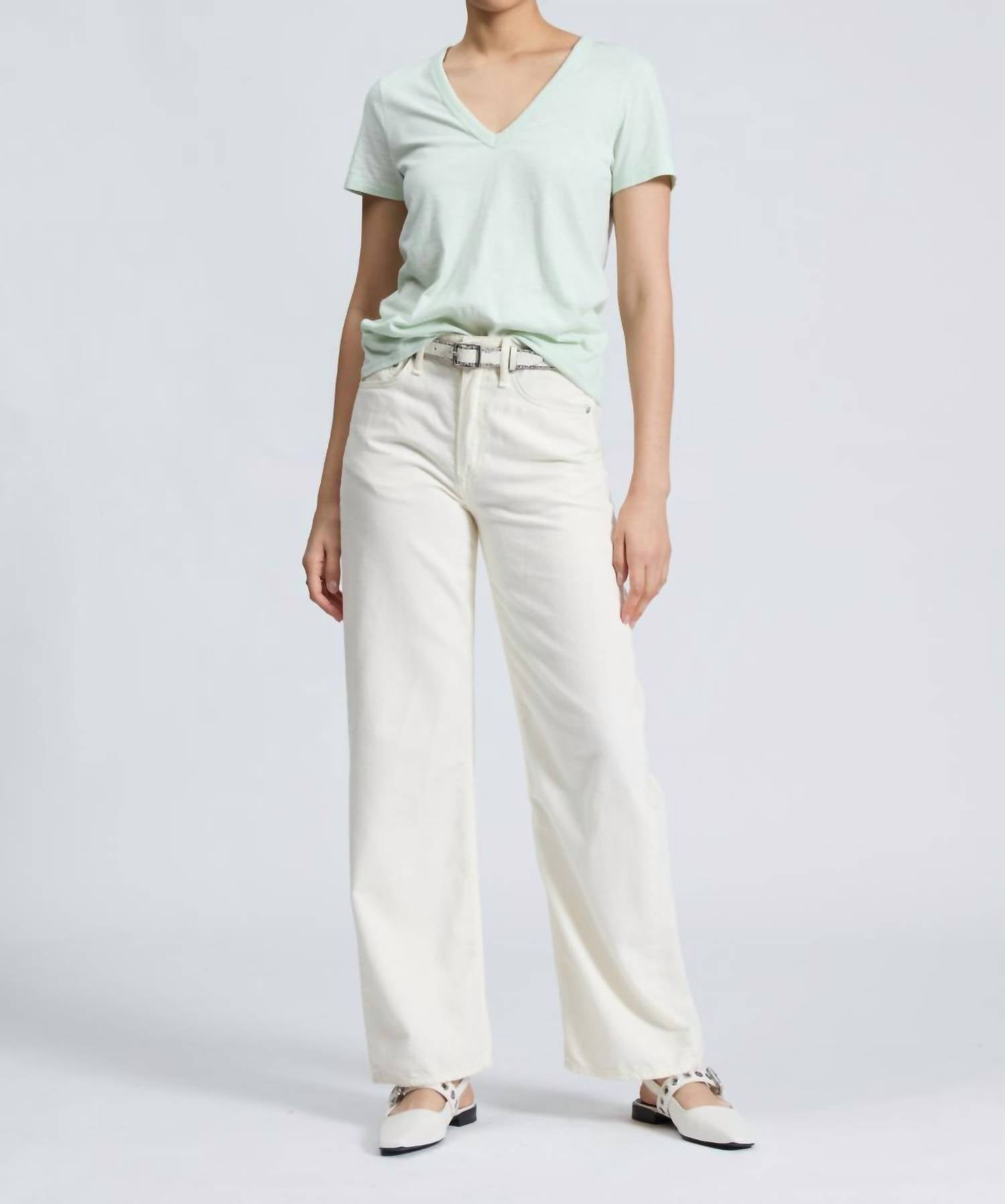 Rag & Bone - Slub Vee Short Sleeve Top