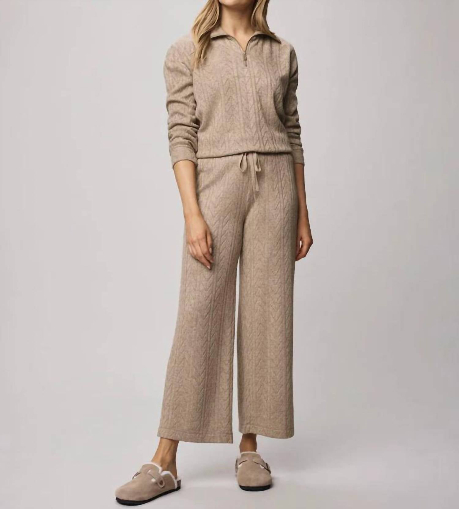 Splendid Sweatersoft Quarter Zip Sweater in light cedar heather - women's sweater - view 6