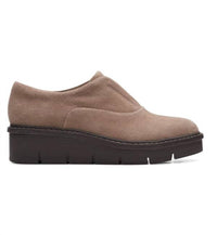 Clarks Women's Airabell Sky Loafer in pebble suede 1 - women's flats - detail view