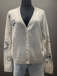 Colorush - Women's Embroidered Cashmere Cardigan