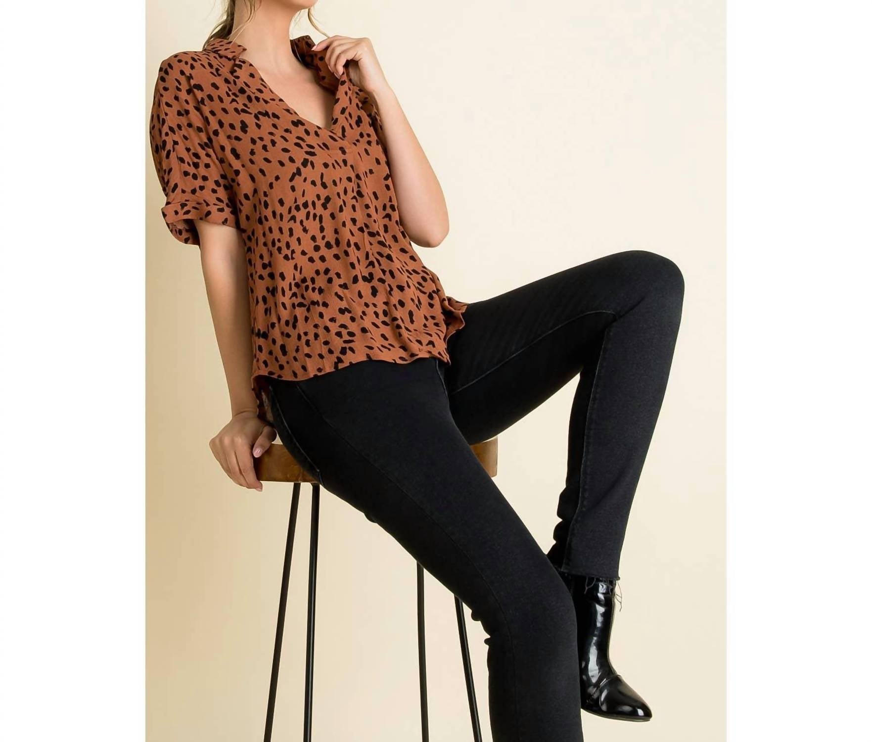 Thml - Collared Print Blouse
