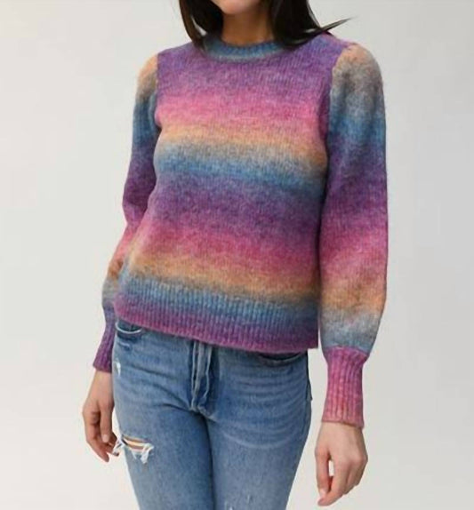 Design History - Rainbow Puffed Sleeve Sweater
