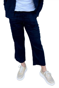 Pure Amici - Cropped Linen Pant