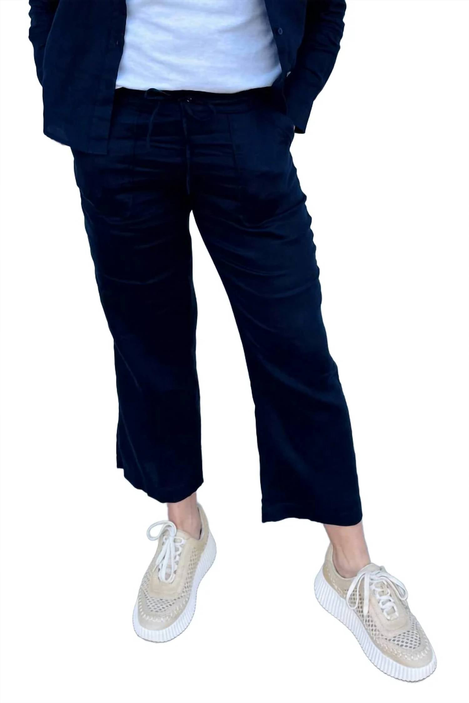 Pure Amici - Cropped Linen Pant