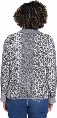 Tru Luxe - Animal Print Cardigan With Front Buttons