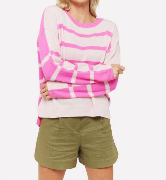 Brodie Cashmere - Boxy Stripe Crew Neck Jumper