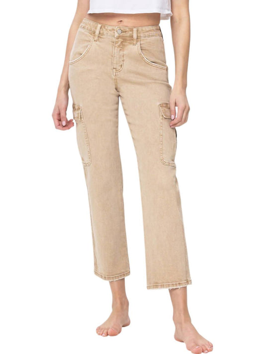 Flying Monkey - Monica High Rise Straight Cargo Jeans