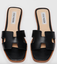 STEVE MADDEN Women's Hadyn Sandal in black - women's sandal - detail view