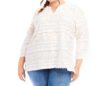 Karen Kane - Three-quarter Sleeve Embroidered Tunic - Plus