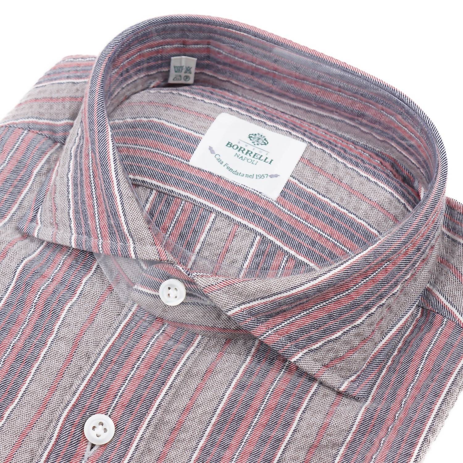 Luigi Borrelli Napoli - Men's Lightweight Seersucker Shirt