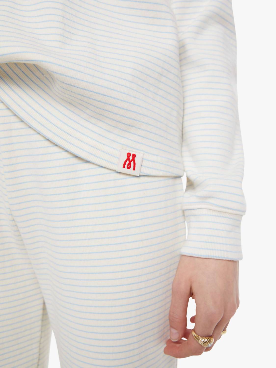 Mother Long Sleeve Boxy Goodie Goodie Tee in day to night - women's long sleeve top - detail view