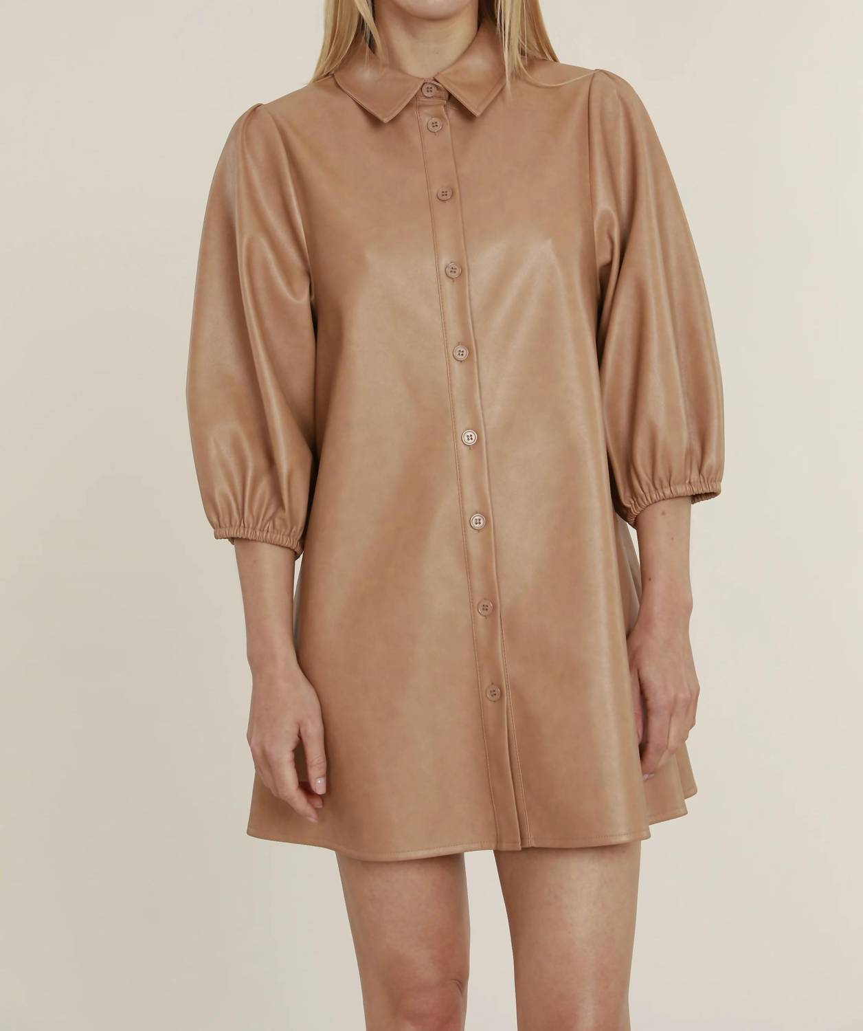 Dolce Cabo - Soft Vegan Leather Tunic Top
