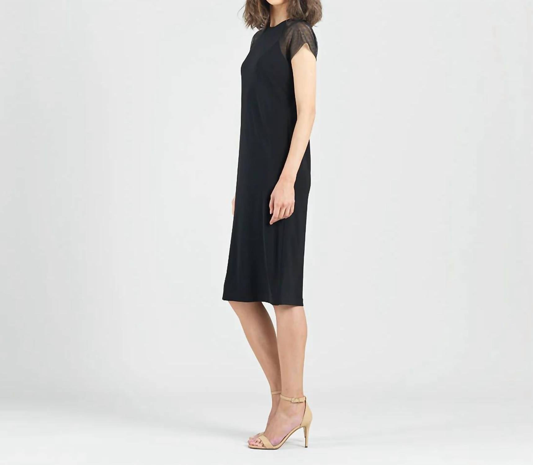 Clara Sunwoo - Mesh Cap Sleeve Midi Dress